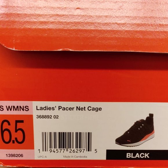 Puma Women's Pacer Net Cage Soft Foam Sneakers - Black - Picture 14 of 14